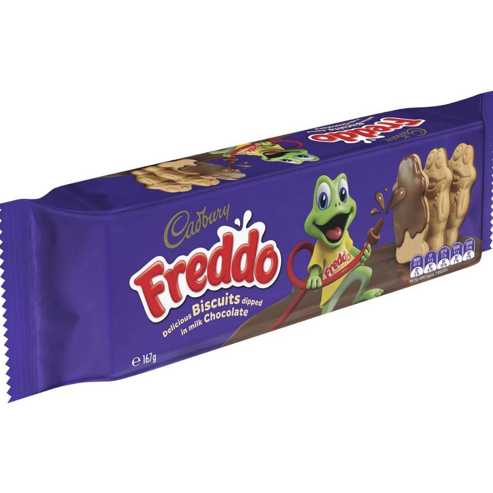 

Cadbury Freddo Chocolate Biscuits 167g/Biskuit Freddo Austrlia/Kids Snack/Biskuit Coklat 2/2025