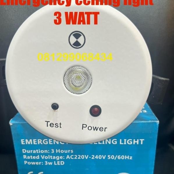 Lampu Emergency Plafon Led 1 Watt Lampu Led Ceiling Emergency Darurat