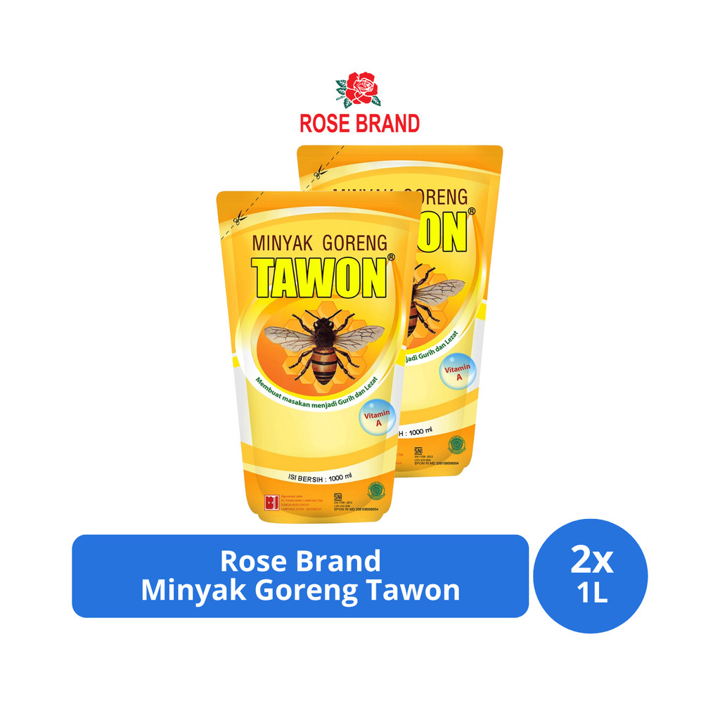 

Rose Brand Minyak Goreng Tawon Pouch 1L x 2 pcs