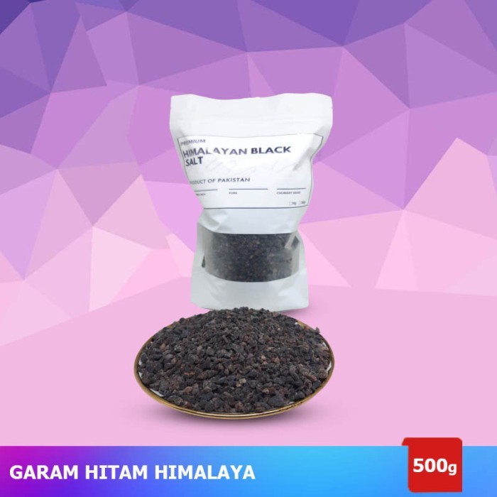 

Garam Hitam Himalaya Kristal 500Gr - Himalayan Black Salt Rock Premium - Adelineez