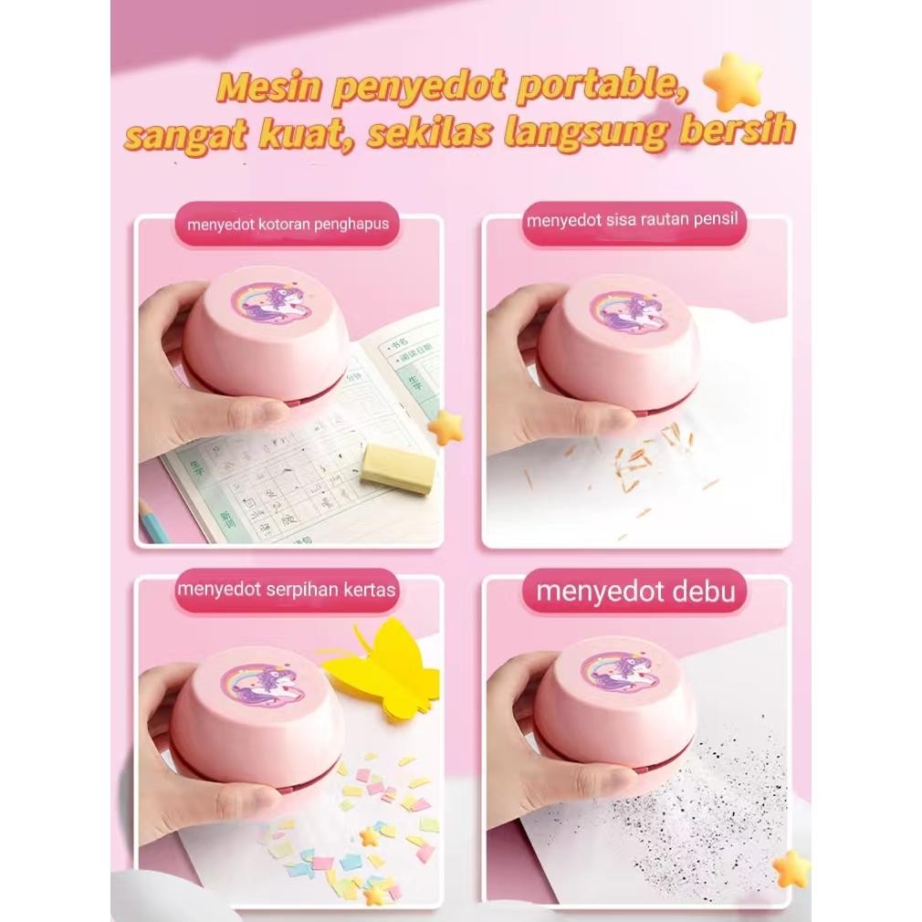 

dgh-43 Electric Stationery Set / Set Alat Tulis Elektrik Rautan Penghapus Vacuum Pensil 11 In 1 Pink Biru Murah