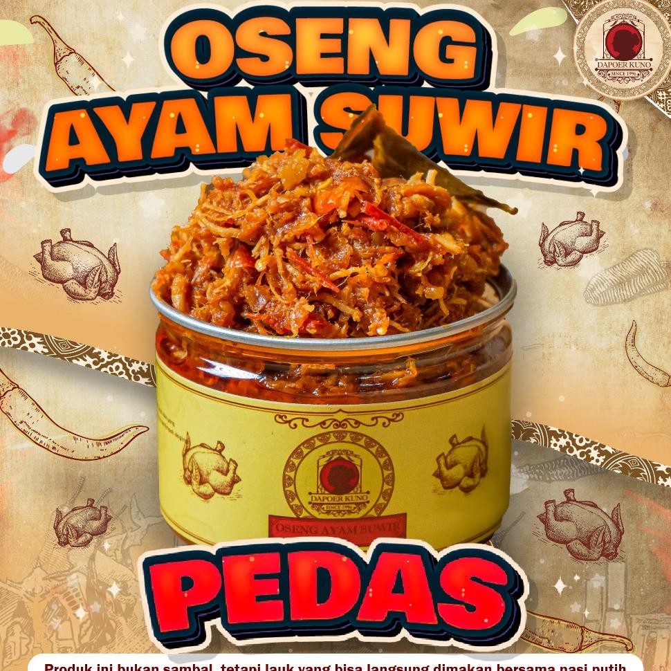 

Dapoer Kuno - Oseng Ayam Suwir Pedas 250gr