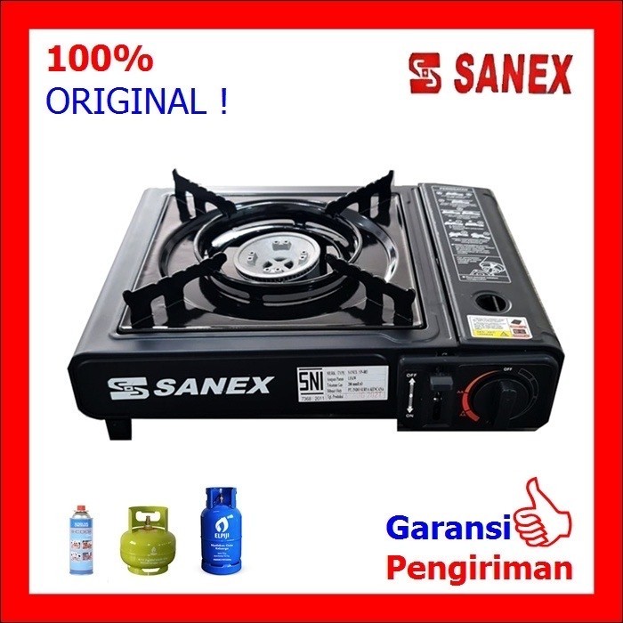 PROMO SANEX Kompor Gas Portable 1 Tungku 2 in 1 SN-883