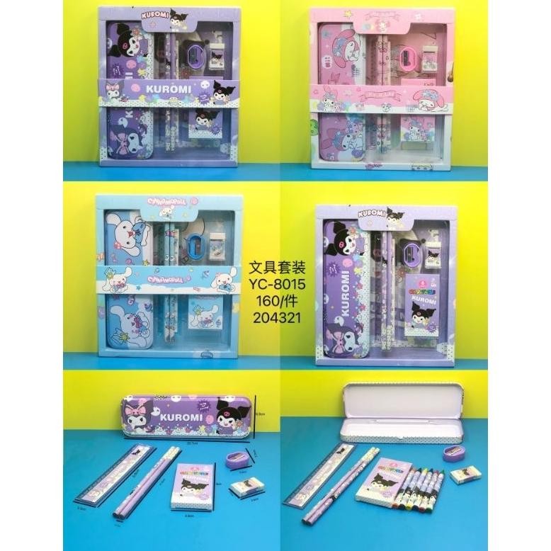 

wes-24 Alat Tulis Anak Set kotak pensil Sanrio/ Stationery Sekolah/ Goodie Bag Anak Murah