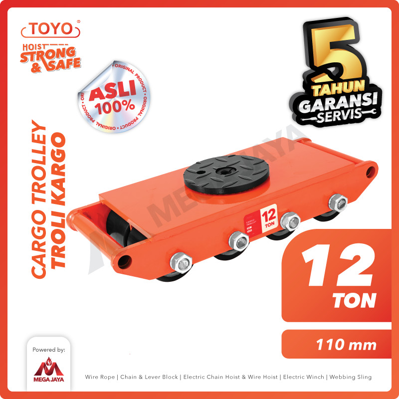 TOYO Cargo Trolley / Dolly Skate Roller 12 Ton