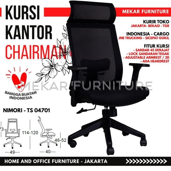 Kursi Kantor Kursi Kerja Chairman Nimori TS 04701 - Mekar Furniture
