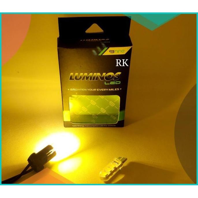 LAMPU SENJA LED MOBIL MOTOR T10 KUNING | LAMPU LED YELLOW LUMINOS PNP