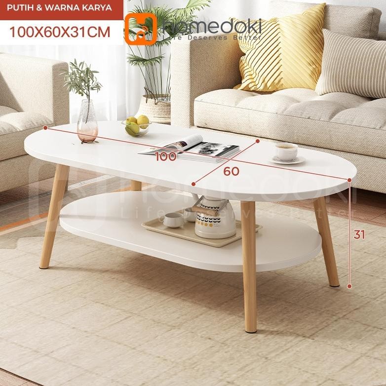 Homedoki Meja tamu / Coffee table / Meja Kopi / Meja Coffee Minimalis / Meja Tamu Minimalis Modern /