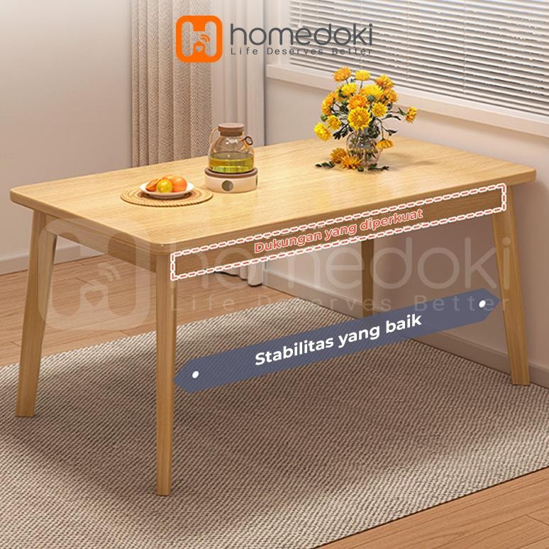 Homedoki Meja Makan Minimalis / Meja Makan Murah / Meja Makan Putih