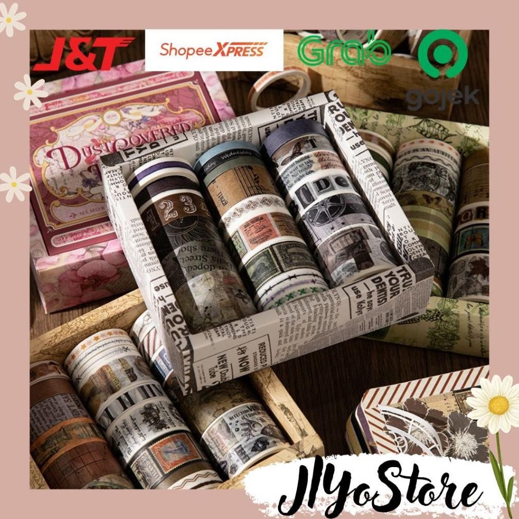 

Termurah 22Pcs Washi Tape Set Selotip Retro Vintage Journal Jurnal Scrapbook Planner Bujo Lucu Aaesthetic Diy Promo