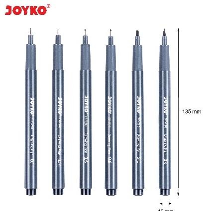 

Is75 Spidol Drawing Joyko DP-298S / Drawing Pen Joyko (1 SET 6 PCS)+ Terlaris