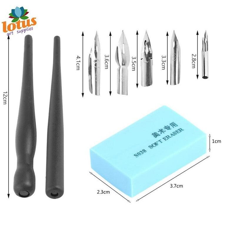 

Eh76 Calligraphy Drawing Kit Tool set 5 - Pena Kaligrafi set Murah