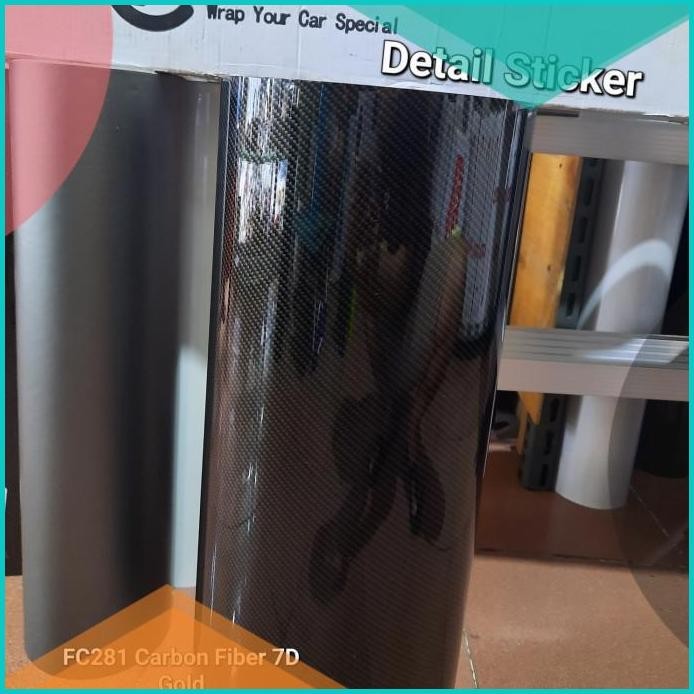

50cm Sticker Fanchi FC281 Carbon 7D FET Fiber Gold Glossy 50cm 140BZ4