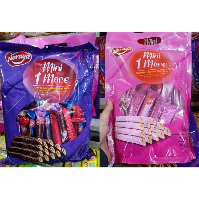 Mini 1 More Coated Wafer Rolls / Biskuit Wafer Malaysia / Wafer Coklat