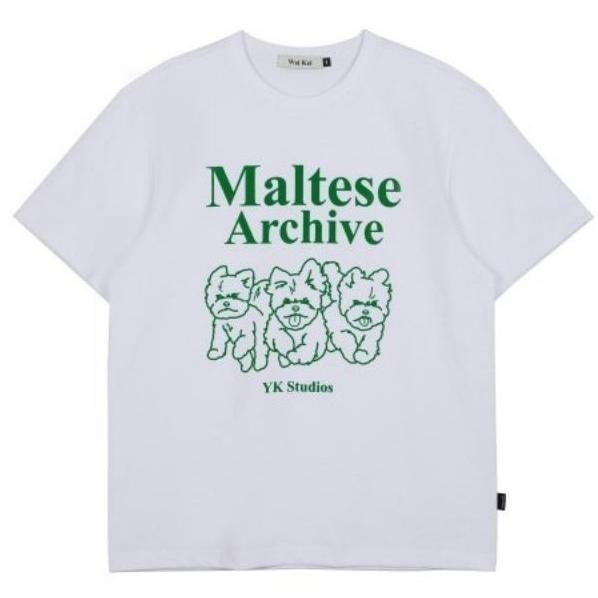 Promo Kaos Waikei Maltese Archive Graphic Line T-Shirt