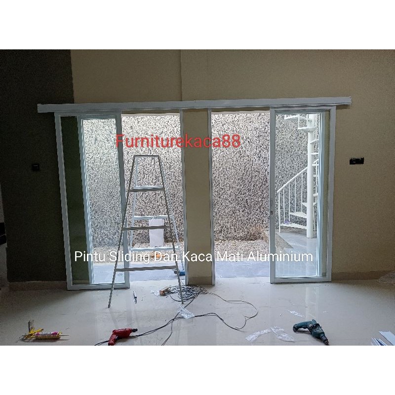 Pintu Sliding Doubel Dan Kaca Mati