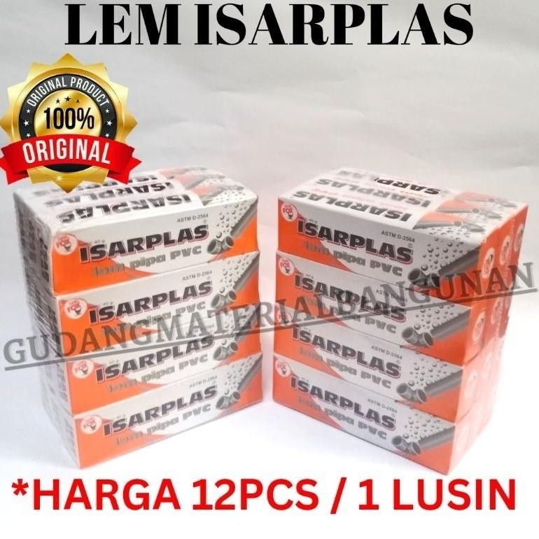 

[12Pcs Original] Lem Pipa Pvc Isarplas / Lem Isarplas / Lem Pvc 1 Pack 1 Slop 1 Lusin 12Pcs 1Pack - Termurah