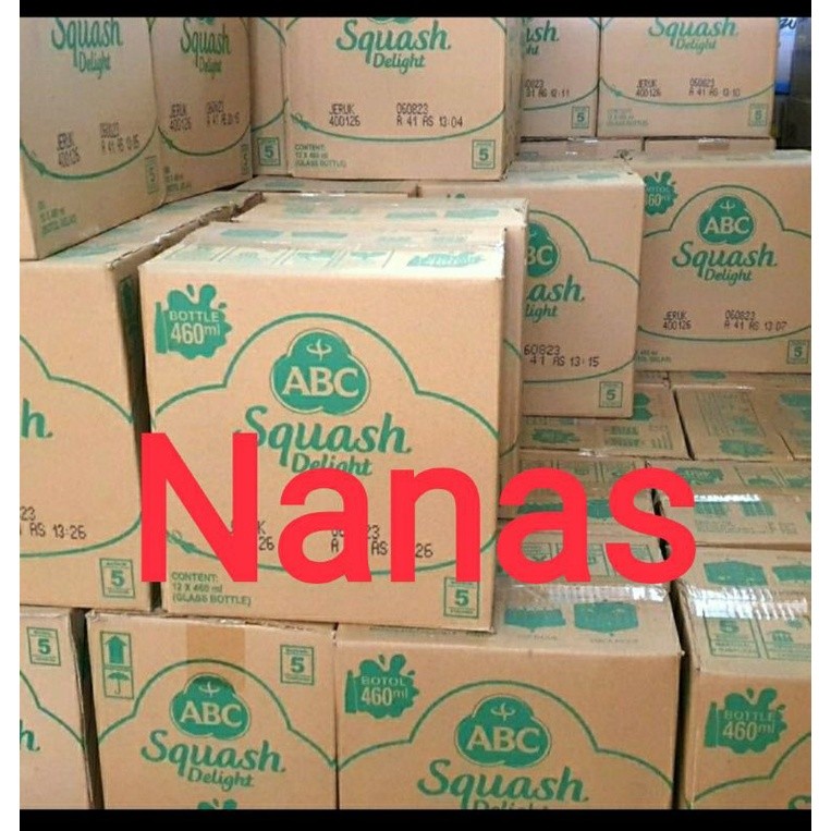 

sirup ABC squash nanas 460 ml per dus isi ( 12 botol )