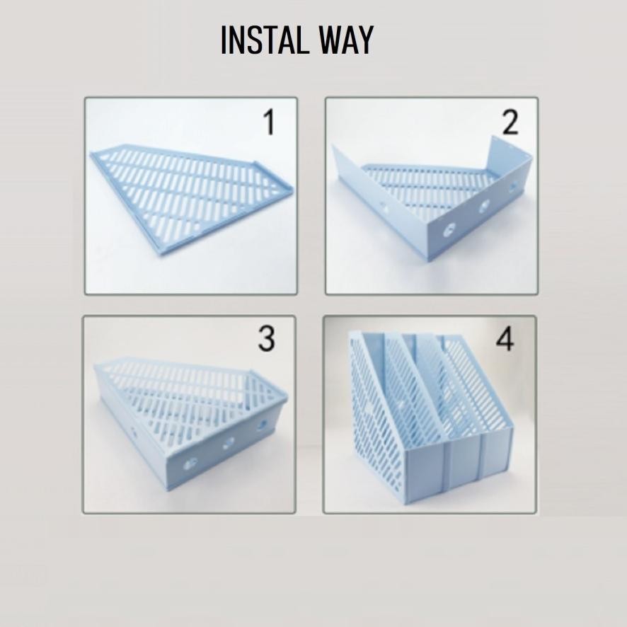 

TERMURAH Plastic Box Filling 4 Tier / Box File Plastik / Dokumen Box Rakit 3004 QV21