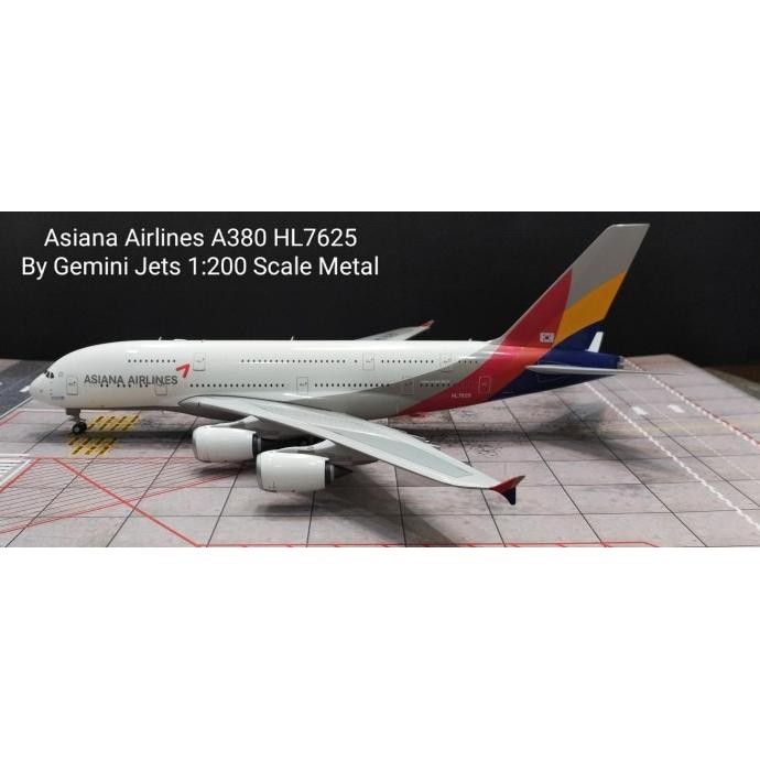 Asiana Airlines A380 HL7625 By Gemini Jets 1:200 Scale Metal