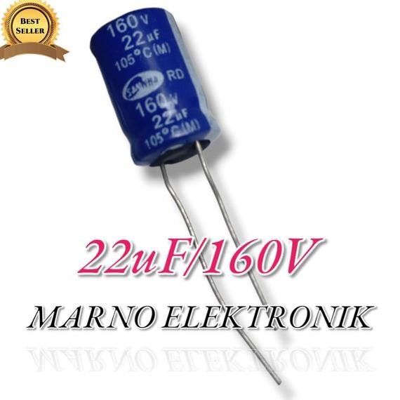 ELCO CAPASITOR 22UF 160V 22 UF 160 V 22 MIKRO KAPASITOR VOLT