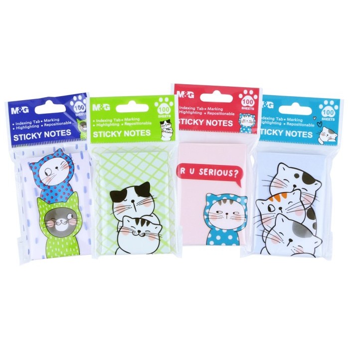 

Gramedia Cirebon - M&G AS33V119 CO SO MANY CATS 3x3 Color Sticky Notes 100