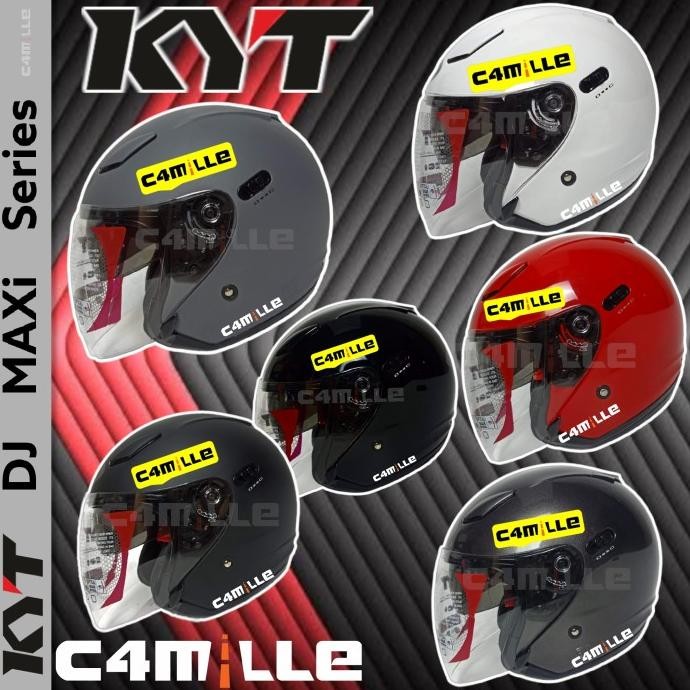 HELM KYT DJ MAXI DOUBLE VISOR HALF F BAN DJ MARU