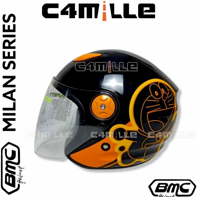 Helm lan DORAEMON Black Orange