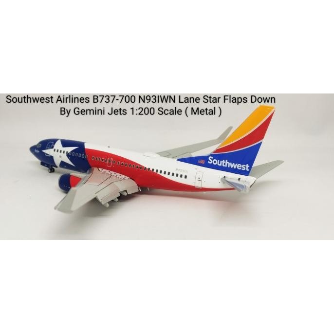 Southwest Airlines B737-700 N93IWN Flaps Down Lane Star By GJ 200