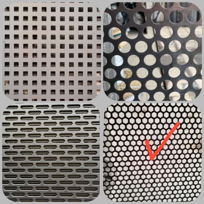 Plat Lubang Hexagonal / Perforated Besi Baru