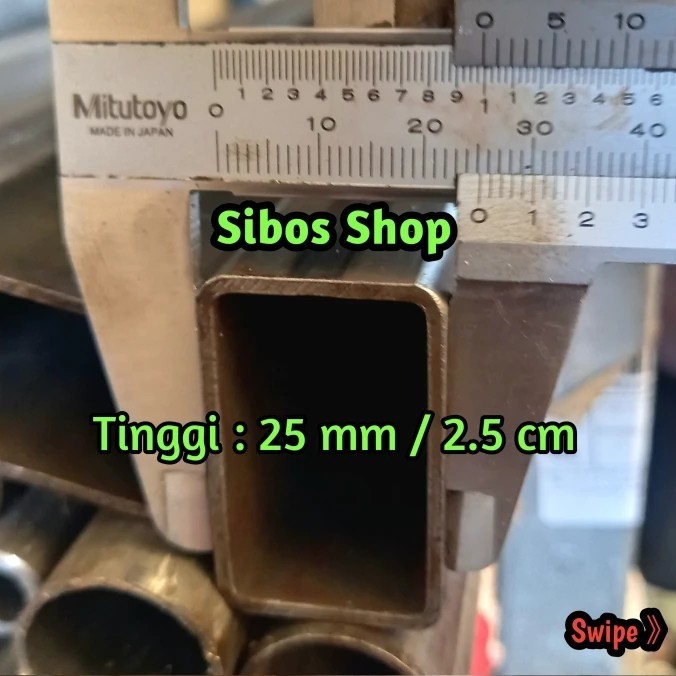 Besi Hollow Ukuran Full 25X40Mm ( 2.5X4 Cm ) Tebal 2Mm Holo Hollo Kotak Harga Khusus