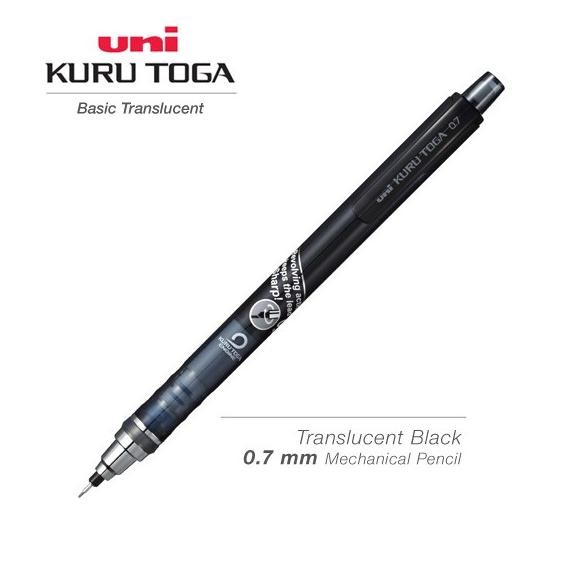 

UNI Kuru Toga Mechanical Pencil 0.7 mm Translucent Black PS88