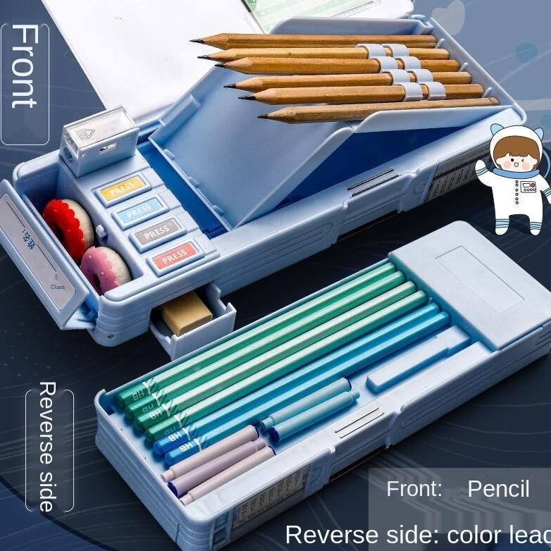 

Hot Sale CODKotak Alat Tulis/Kotak Pensil Pola Kartun Rautan Kapasitas/Tempat Pensil Dua Lapis Bahan Plastik Multifungsi Untuk Anak /alat tulis aesthetic Termurah