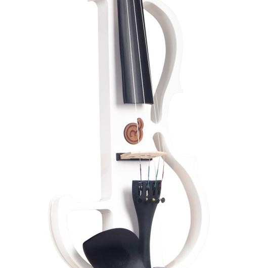 Biola Elektrik Mandalika Warna Putih Fullset Hardcase