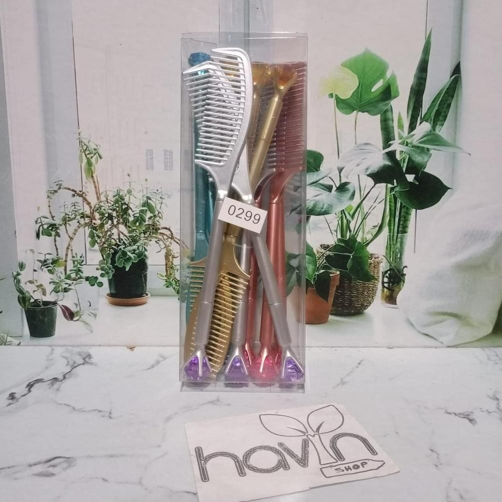 

er-56 (12pc) PEN GEL motif SISIR PENA PULPEN Berkualitas