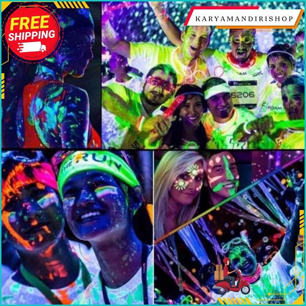 

10 Ml Cat Lukis Badan Wajah Cair Body Face Painting Glow In The Dark Termurah Banget