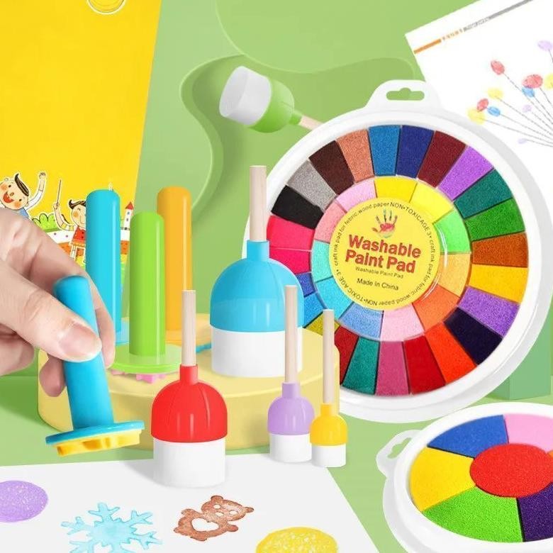 

Premium Finger Painting Set Gift Box Set Kids Finger Painting Inkpad Washable High Quality