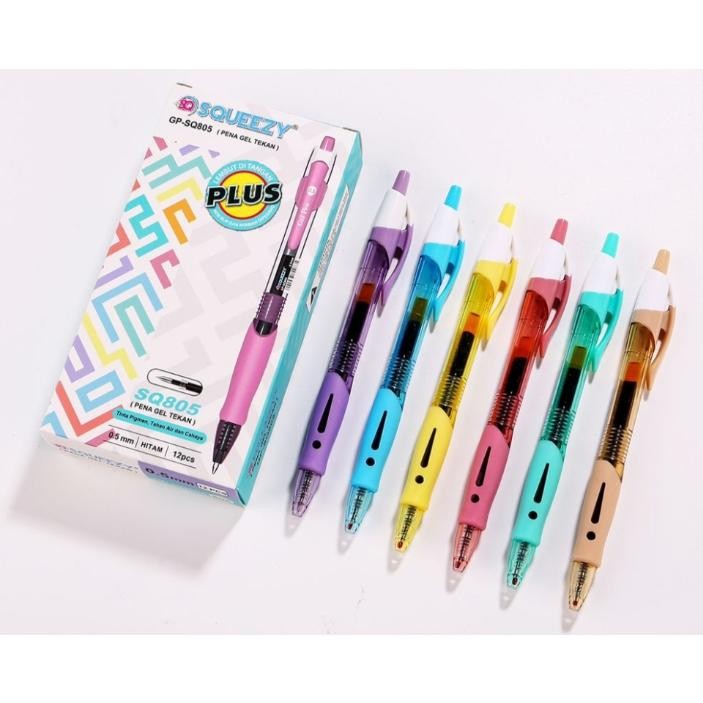 

NI06 (12Pcs) Pulpen Pen Cetek Pastel Joyko GP-265AN Q4 / Pena Q-GEL Pastel 0.5mm Terlaris