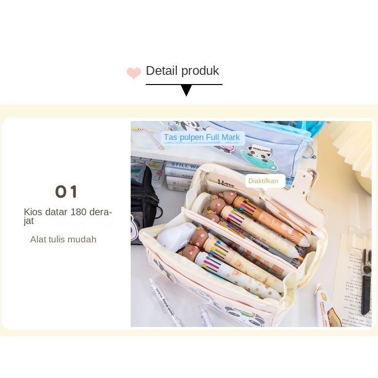 

dgf-4 Tempat pensil sederhana berkapasitas besar / hadiah kotak alat tulis anak-anak yang indah Viral