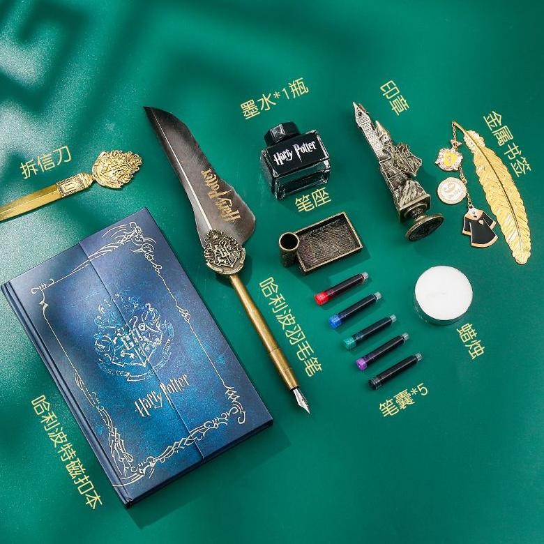 

gfd-6 Pulpen Bulu Set Lengkap Harry Potter Sealing Wax Dan Feather Pen Hemat