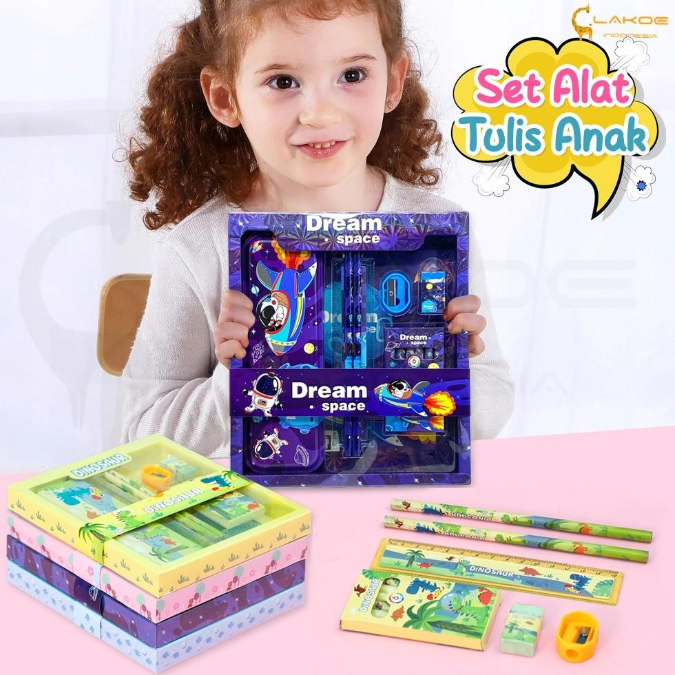 

DWL-49 LAKOE Kotak Pensil Anak Set Stationery/Alat Tulis Kotak Pensil Karakter/Alat Tulis set Lengkap Murah