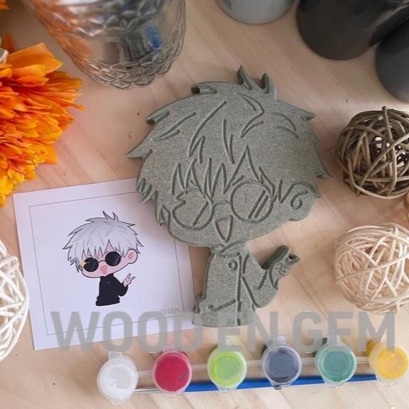 

UFO-2025 DIY Wood Character Painting Mewarnai Melukis Mainan Edukatif Anak Hampers Souvenir Kayu Karakter Gojo Satoru | Woodengem Terlaris