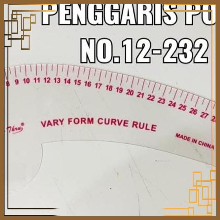 

[SGW] PENGGARIS JAHIT / MENJAHIT NO 12-232 / PENGGARIS POLA BAHAN