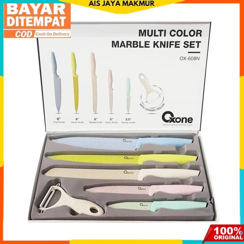 [NEW] Pisau Oxone OX-608N Multi Color Marble Knife Set / pisau set oxone ox-608