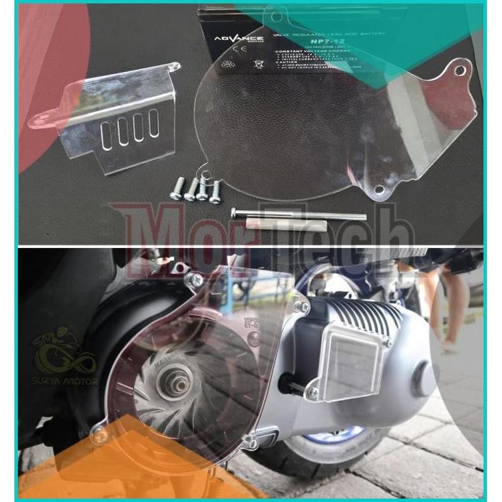 MIKA COVER PULLY KIPAS CVT AKRILIK ACRYLIC TRANSPARAN YAMAHA NMAX 140