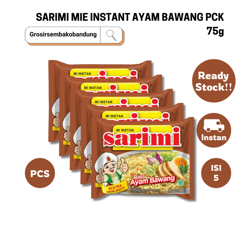 

SARIMI MIE INSTANT AYAM BAWANG PCK 75g - 5 Pcs - Kota Bandung