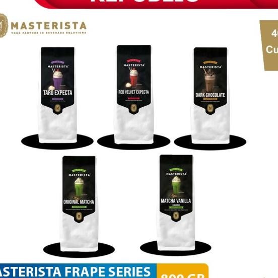 

Masterista Numan Bubuk Red Veet Dark Chocolate Matcha Taro Halal
