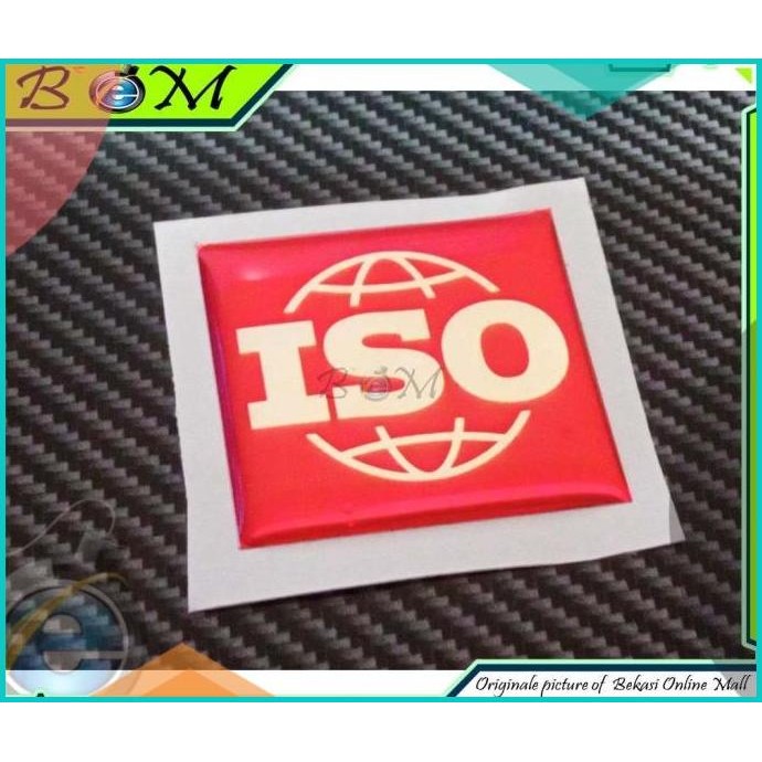 

Sticker stiker Logo timbul ISO International Organization for Standa