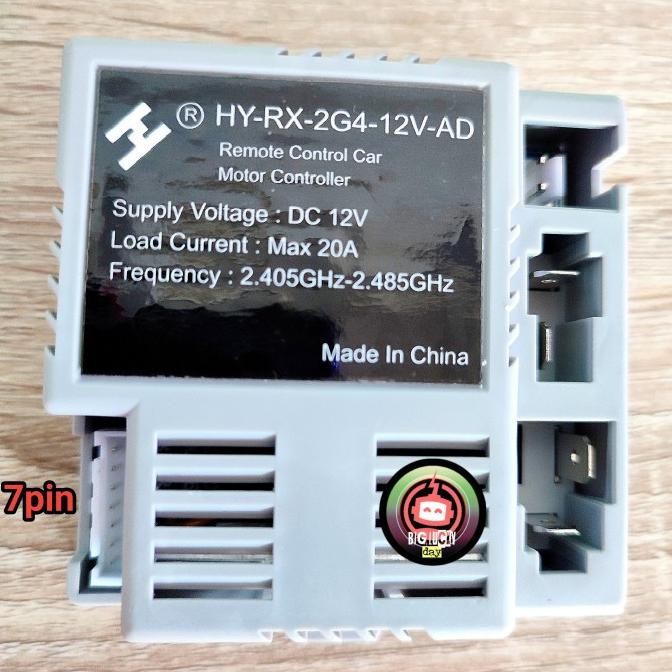 Remot Receiver Hy-Rx-2G4-12V-Ad 7Pin 20A Mobilan Aki Remote Modul Abu Original