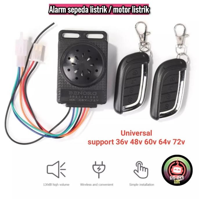 Alarm Remote Keyless Sepeda Listrik Motor Listrik Scooter Skuter Part Original
